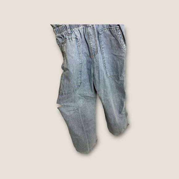 Zara Girls Denim Full Length Overall Jumpsuit Blue Size 13-14 - Picture 3 of 7